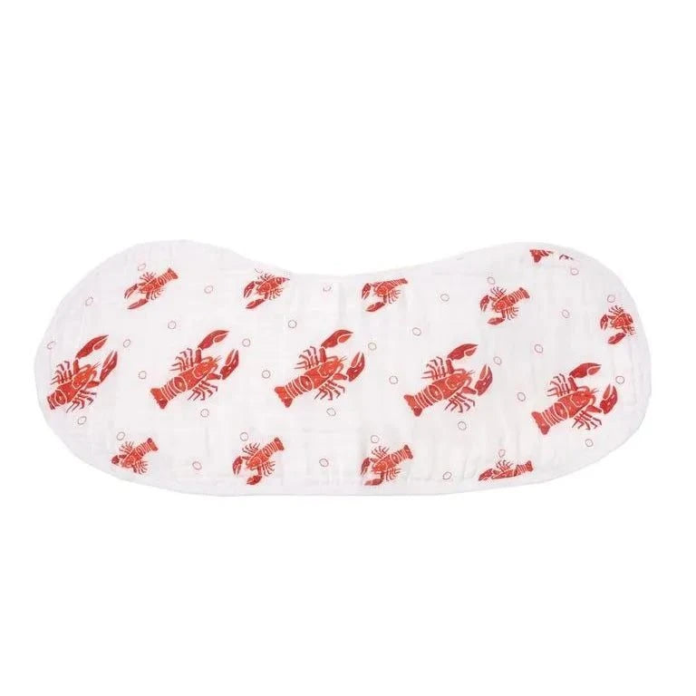 Little Hometown - Heads or Tails Burp and Bib Crawfish Print