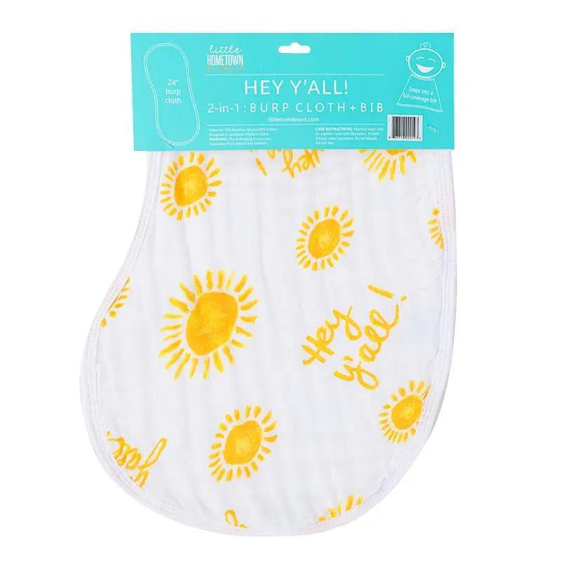 Little Hometown - Hey Y'all Burp/Bib Combo