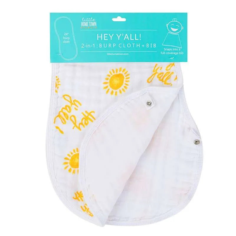 Little Hometown - Hey Y'all Burp/Bib Combo