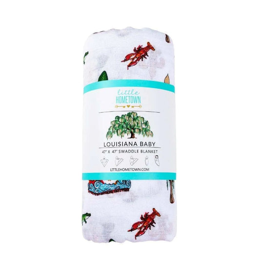 Little Hometown - Louisiana Baby Swaddle Blanket