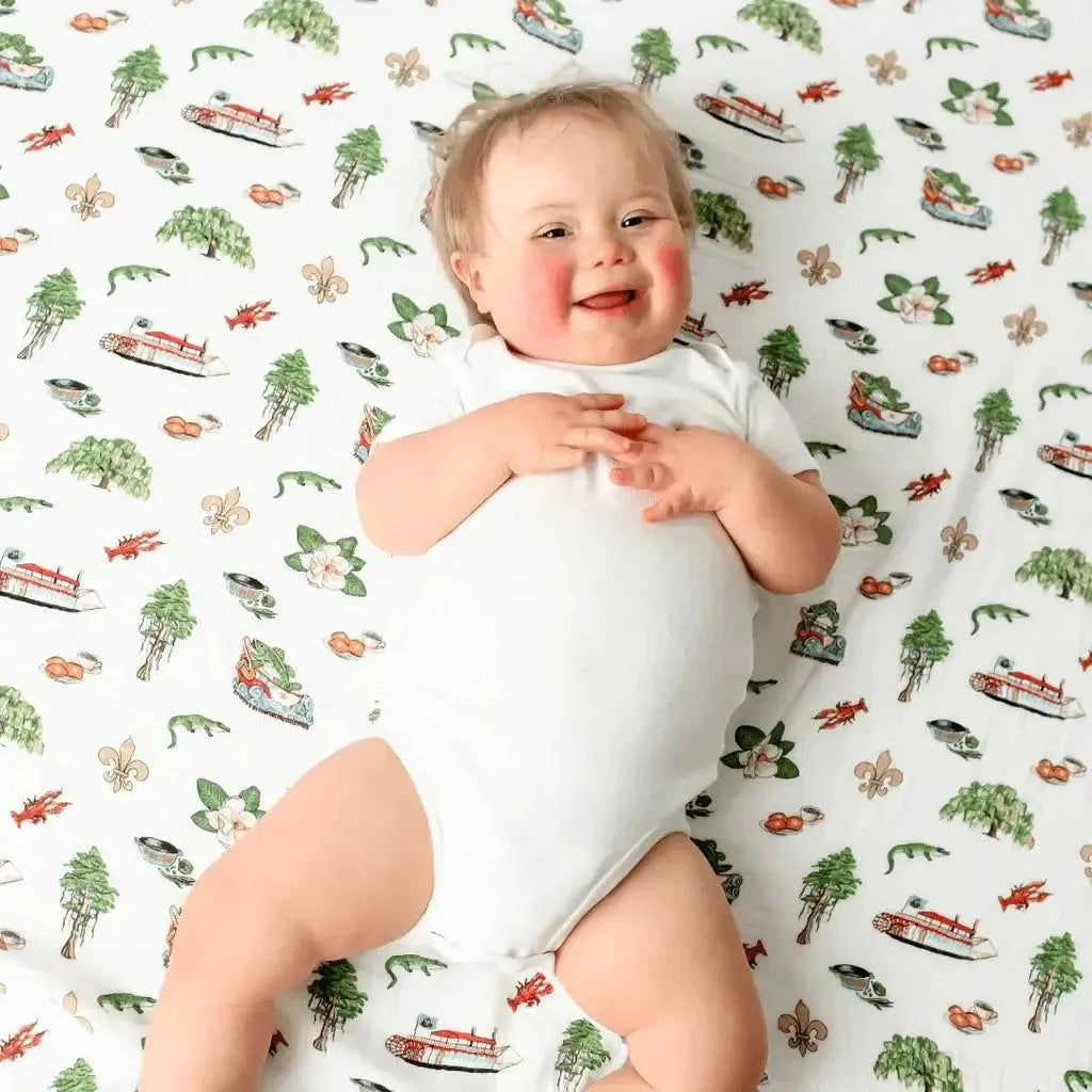 Little Hometown - Louisiana Baby Swaddle Blanket