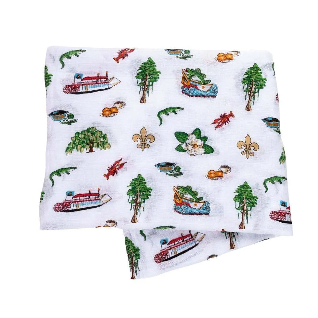 Little Hometown - Louisiana Baby Swaddle Blanket