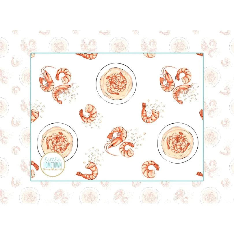 Little Hometown - Shrimp and Grits Baby Swaddle Receiving Blanket