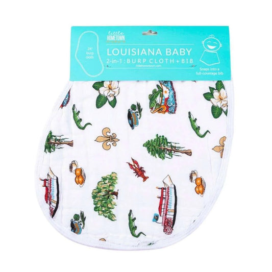 Louisiana Burp and Bib - Little Hometown