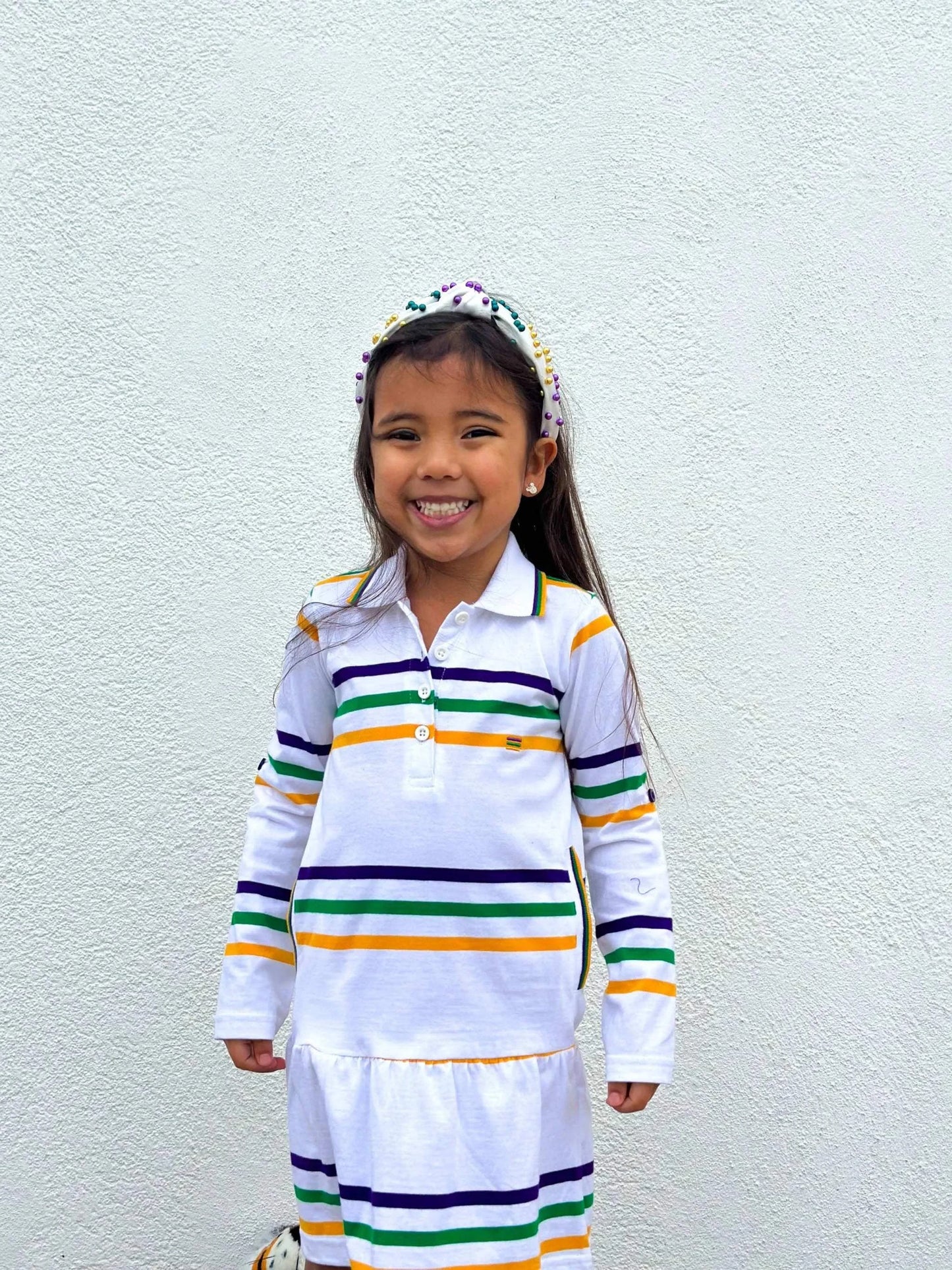 White Infinity Youth Dress close-up detail