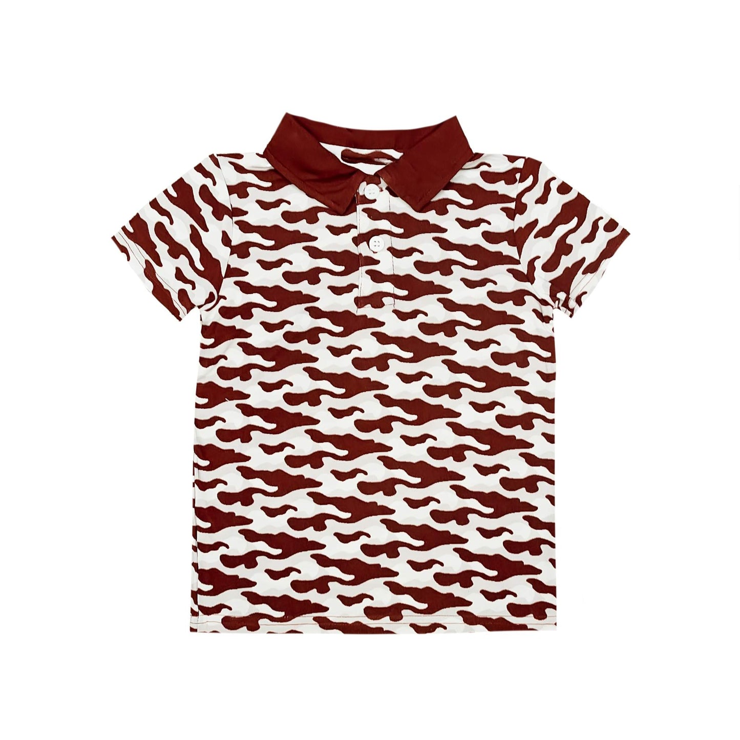 Maroon Camo Polo