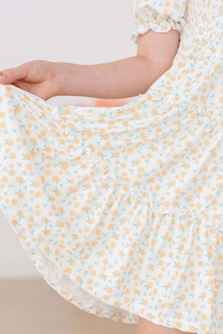 Marvelous Marigolds Smocked Ruffle Dress additional product view