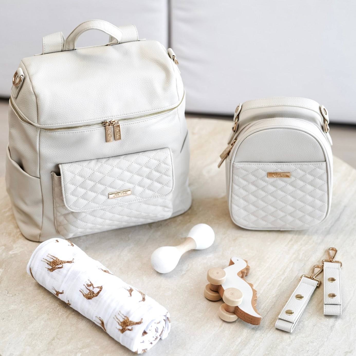 Monaco Diaper Bag | Pearl White