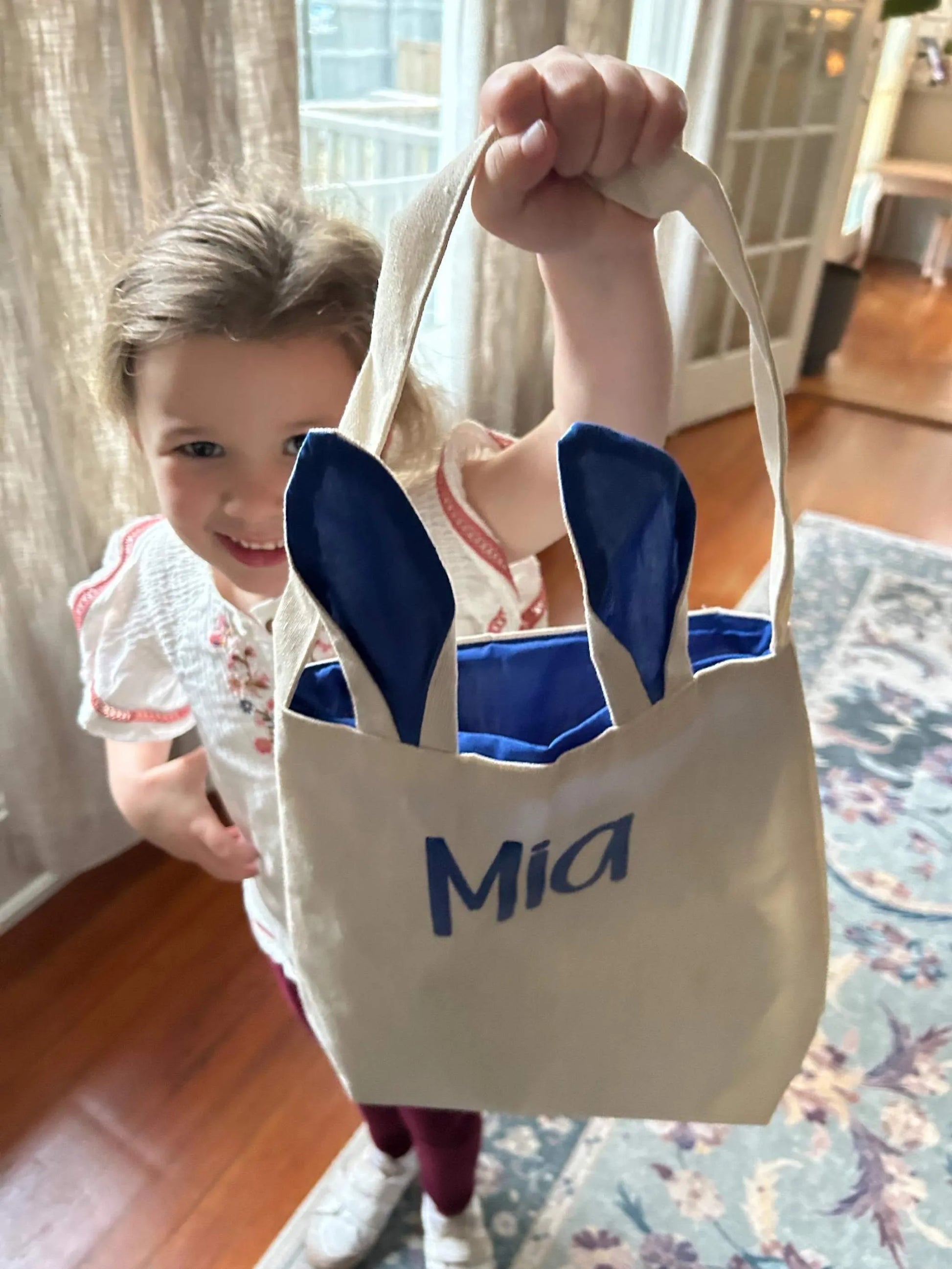 Personalized Easter Canvas Tote Bags