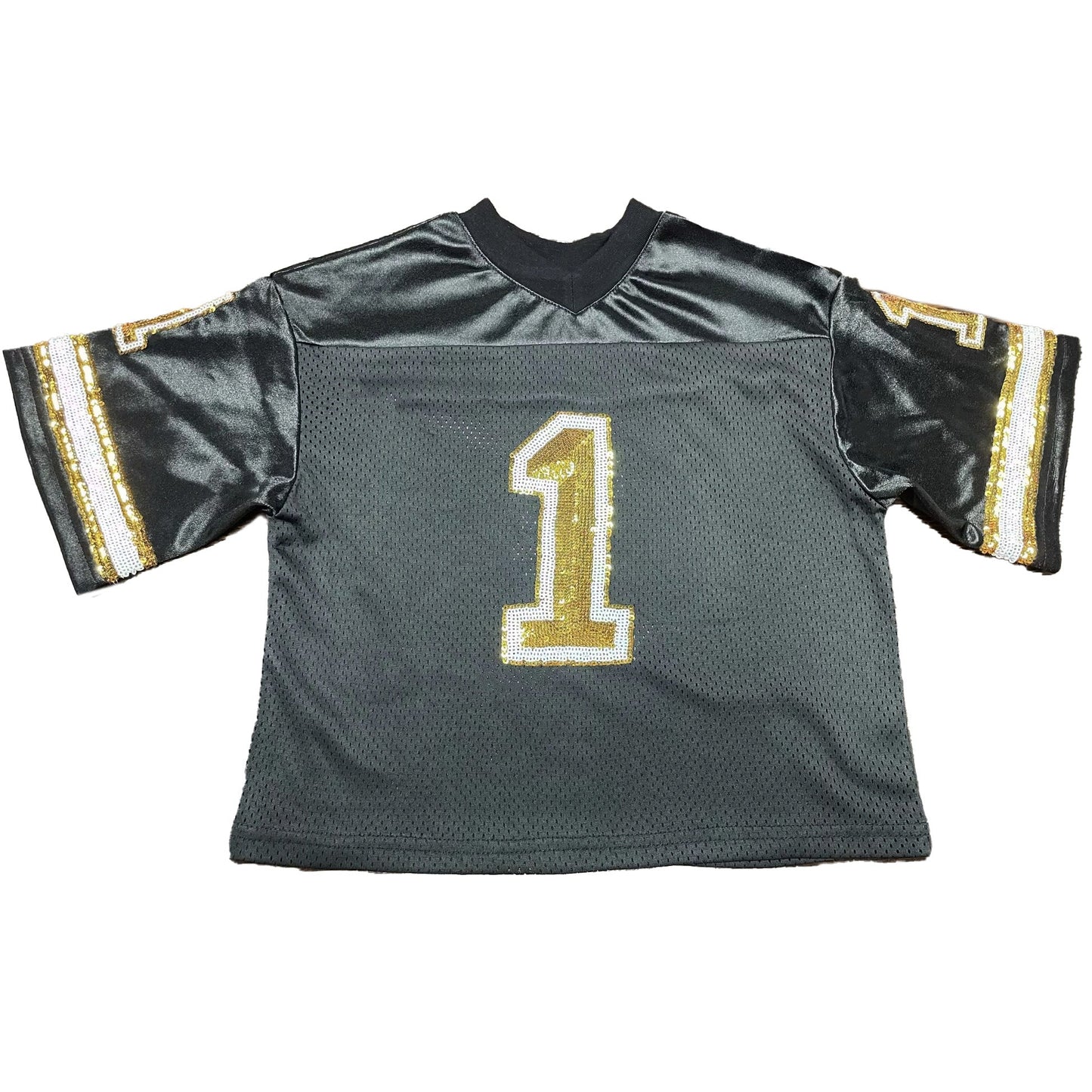 Black and Gold Sequin Jersey