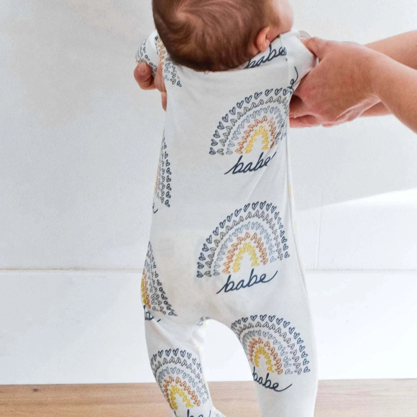 Rainbow Babe Organic Footie