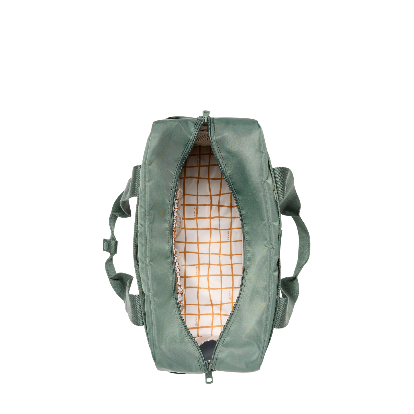Jordan Diaper Tote in Olive, on stroller