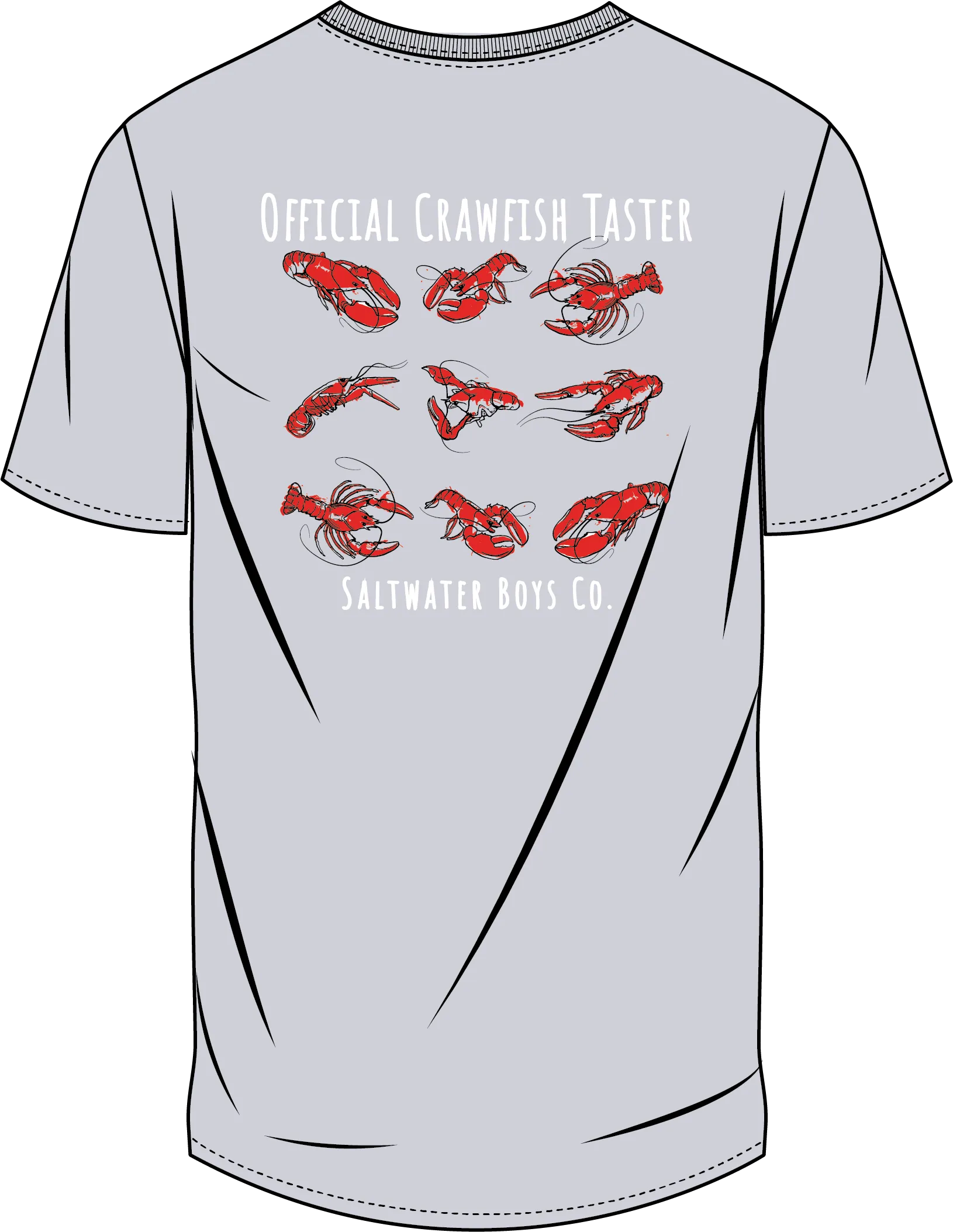 Saltwater Boys - BAYOU CRAWFISH BOYS GRAPHIC TEE GREY