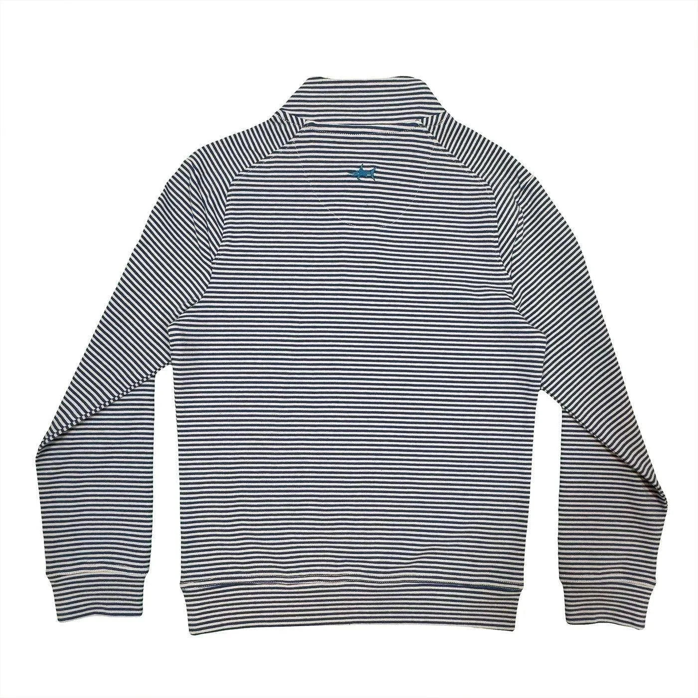 Collins Quarter Pullover - Blue top back view