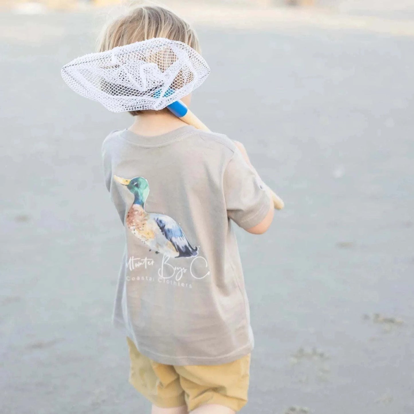 Drake Mallard Short Sleeve Tee Grey top detail view
