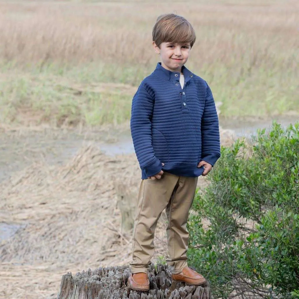 Saltwater Boys Company - Lanier Quilted Pullover - Navy