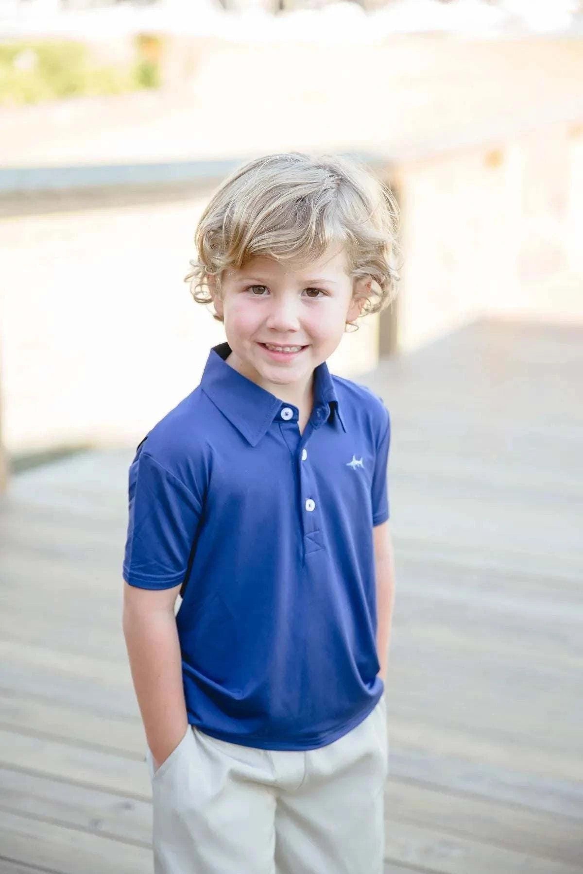 Saltwater Boys Company - Navy Offshore Fishing Polo
