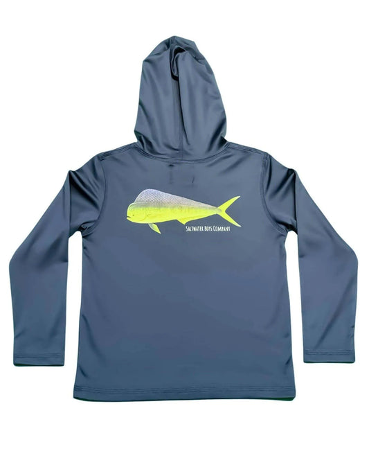 Saltwater Boys Company - UPF 50+ Hoodie Navy Boys Style