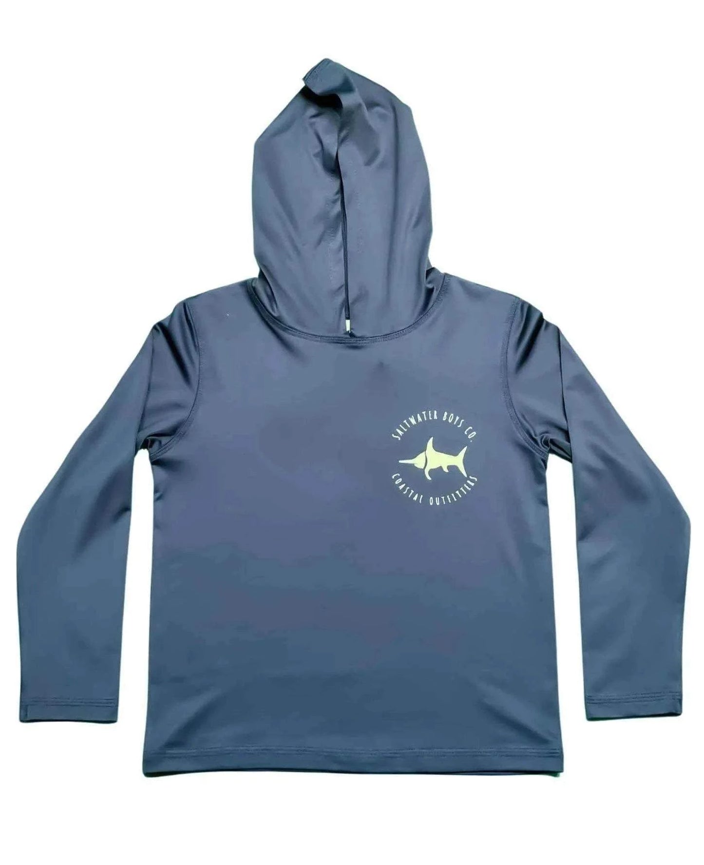UPF 50+ Hoodie Navy Boys Style top detail view