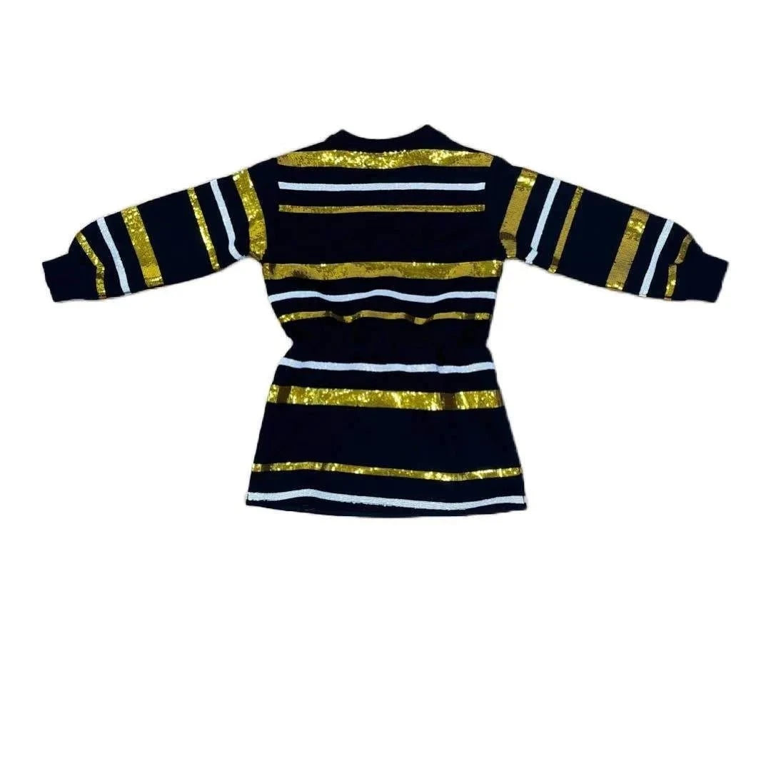 Throw Me the Ball Game Day Dress full length view