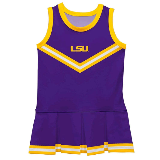 LSU Tigers Game Day Purple Sleeveless Cheerleader Dress detail view