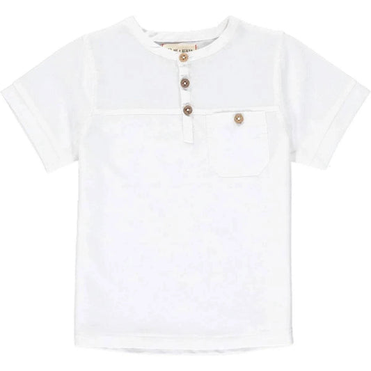 White Pique Henley - Me & Henry