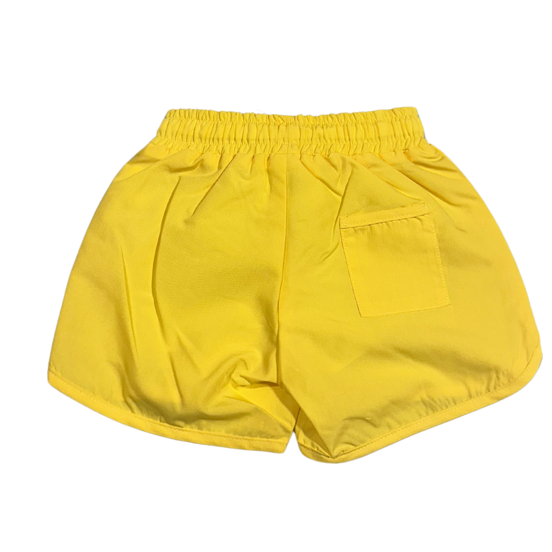 Yellow Athletic Kid Shorts