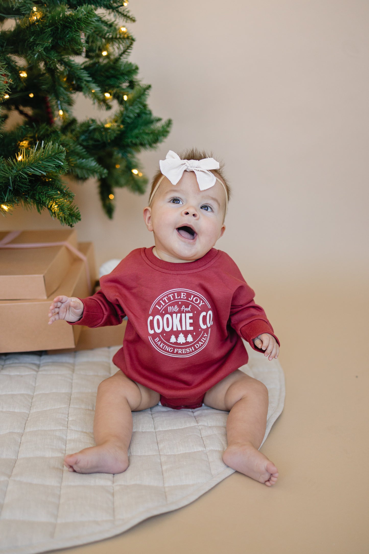 Little Joy Cookie Co. Christmas Sweatshirt Romper