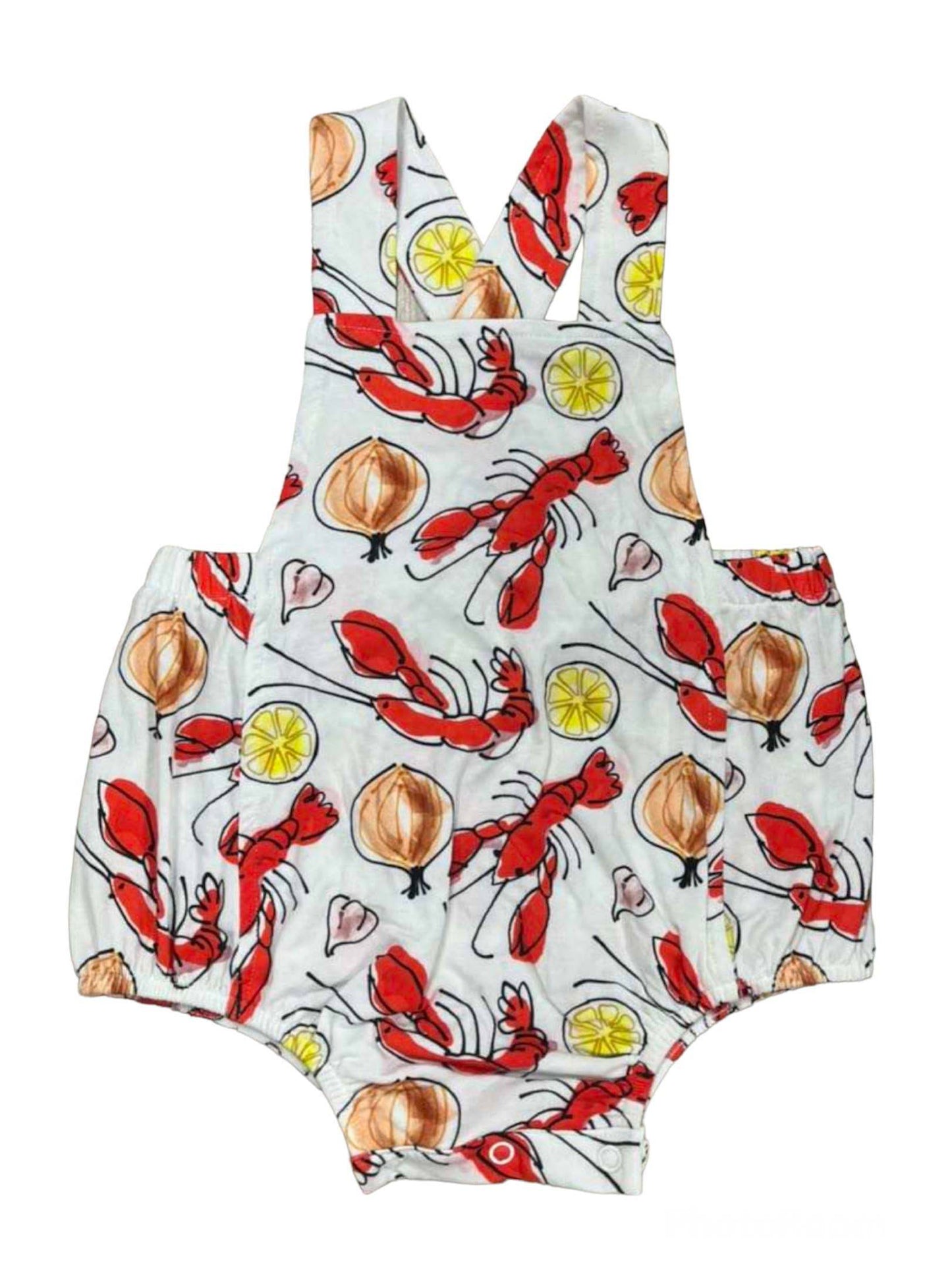 Southern Slumber - Crawfish Bamboo Sun Bubble with Adjustable Straps, toddler summer outfit.
