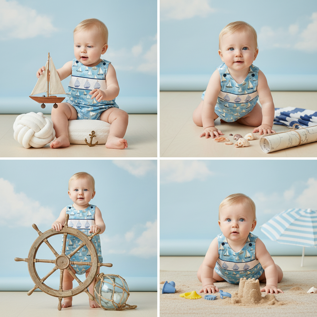 Smocked Sailboat romper