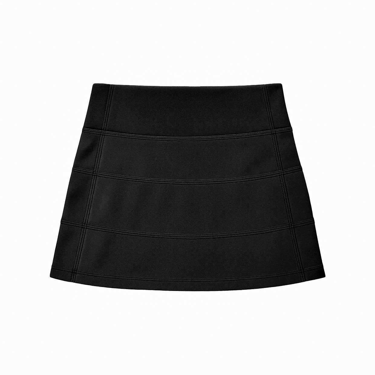 Black Tennis Skort, side view