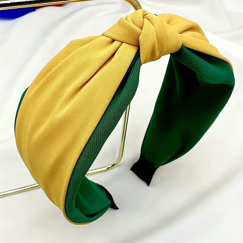 Green & Gold Knotted Headband | Southeastern Game Day Colors