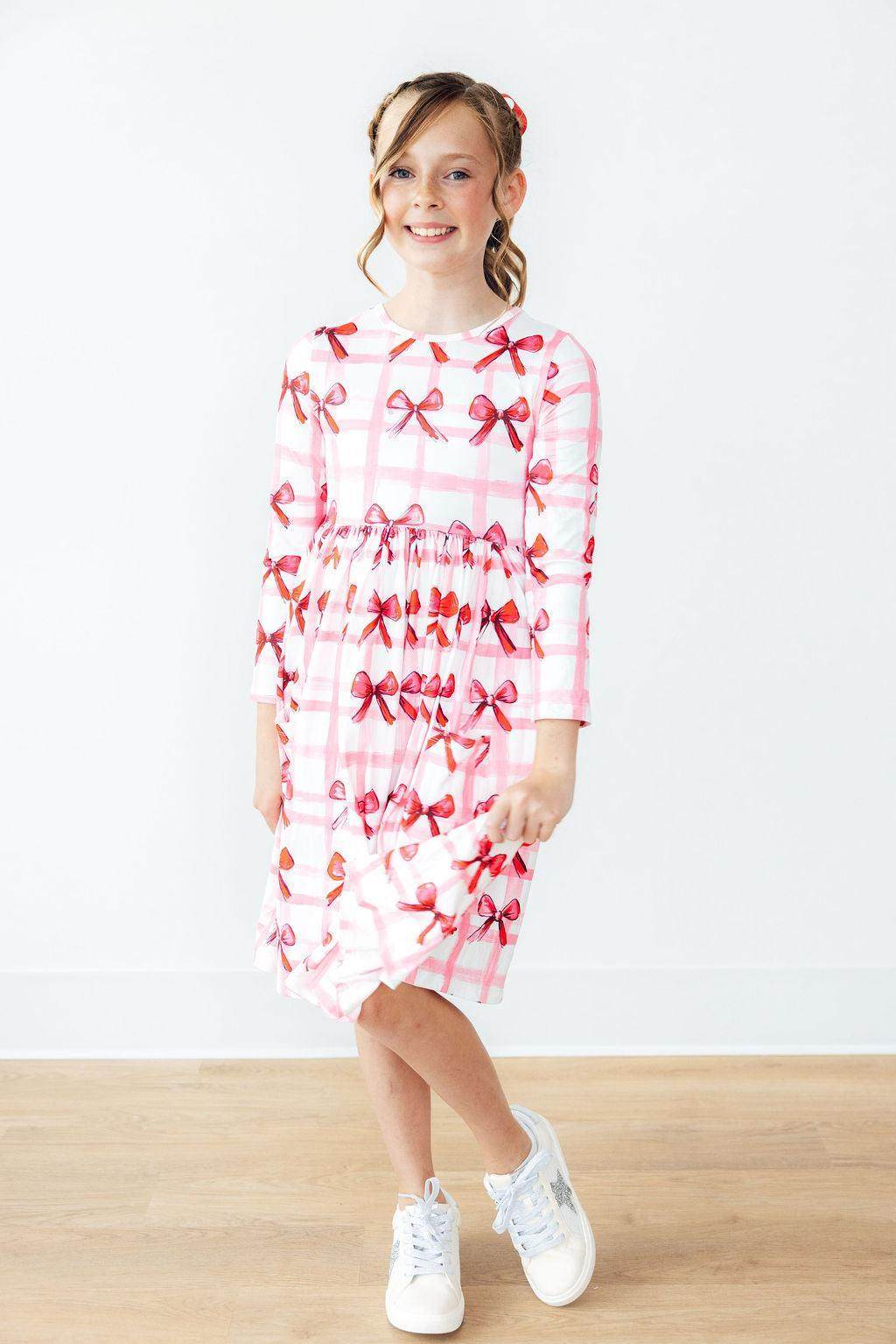 Bow La La L/S Pocket Twirl Dress