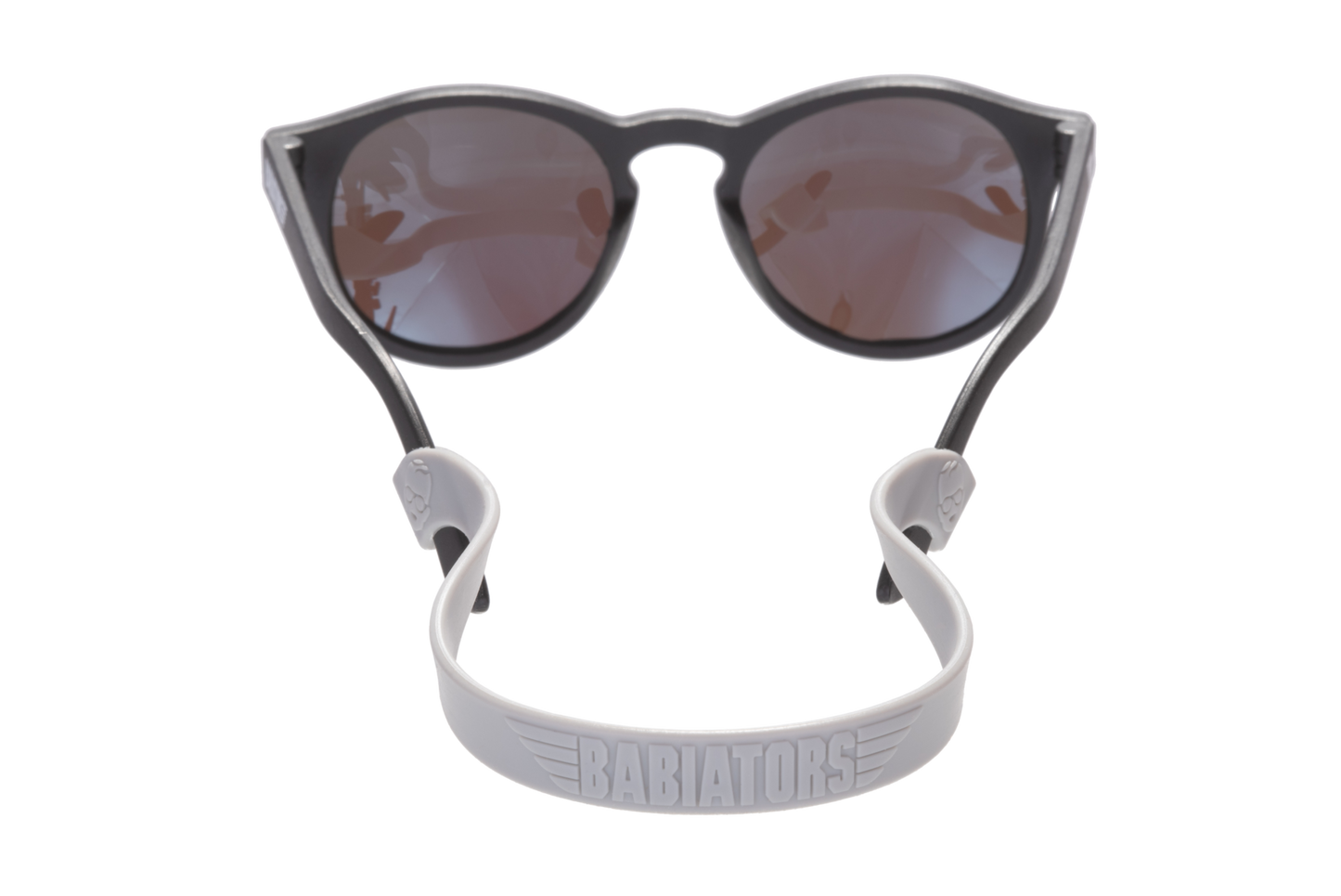 Babiators sunglasses with silicone strap for secure fit.