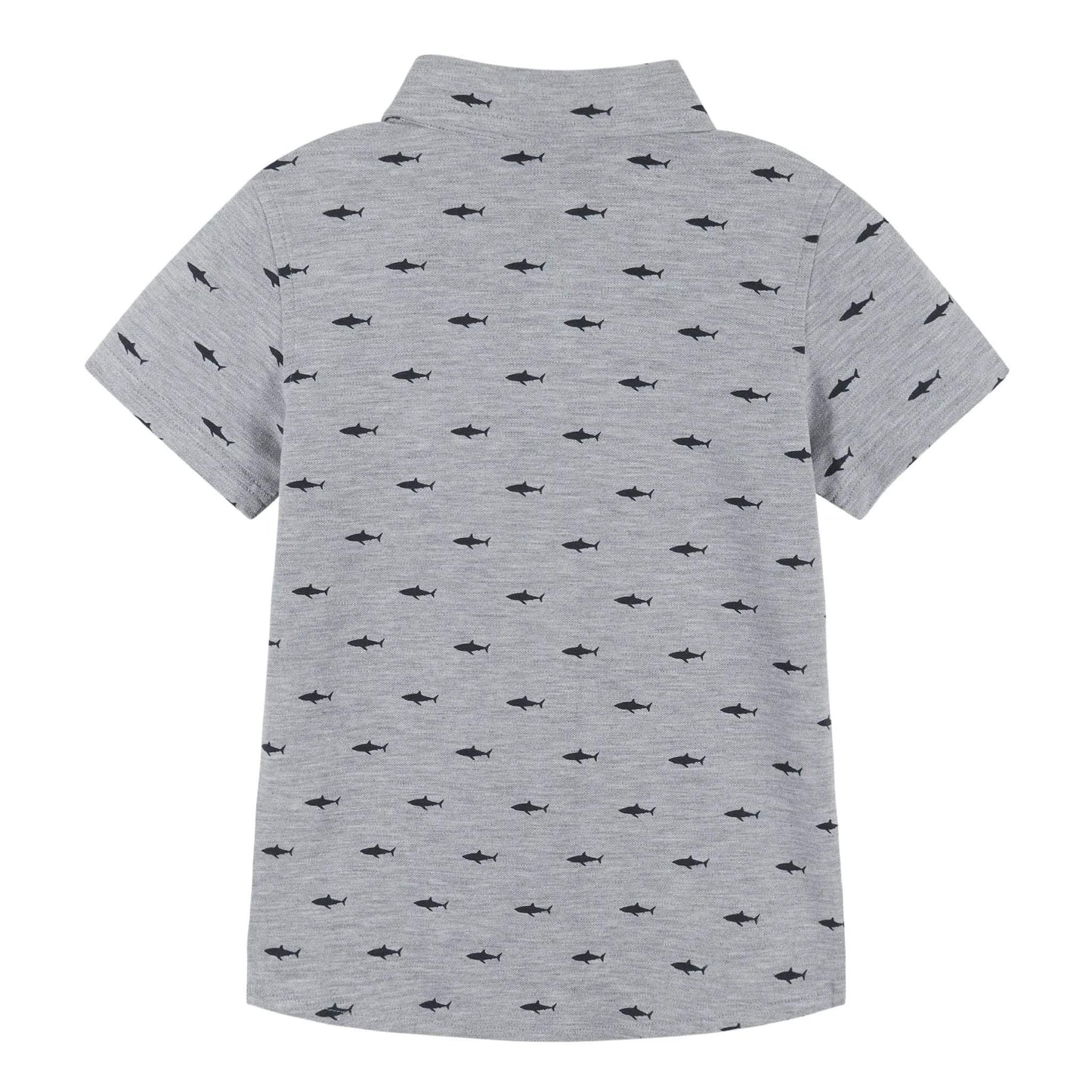 Boys Knit Shark Button Down Shirt