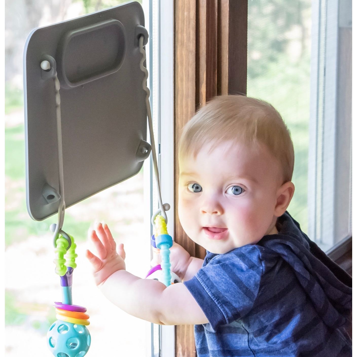 Busy Baby Teether & Training Spoon - Pewter