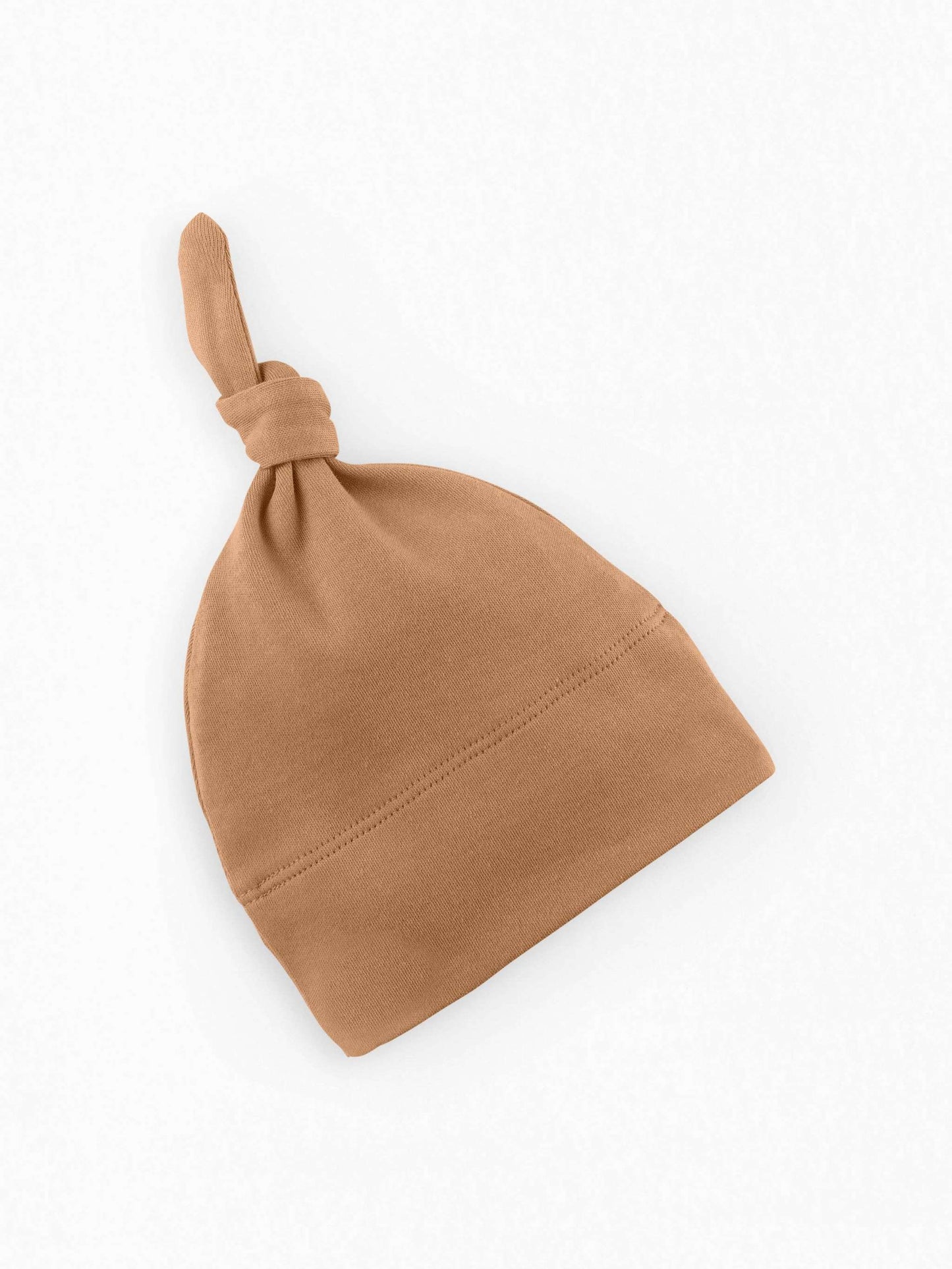Organic cotton Ginger Classic Knotted Hat for newborns, eco-friendly and hypoallergenic.