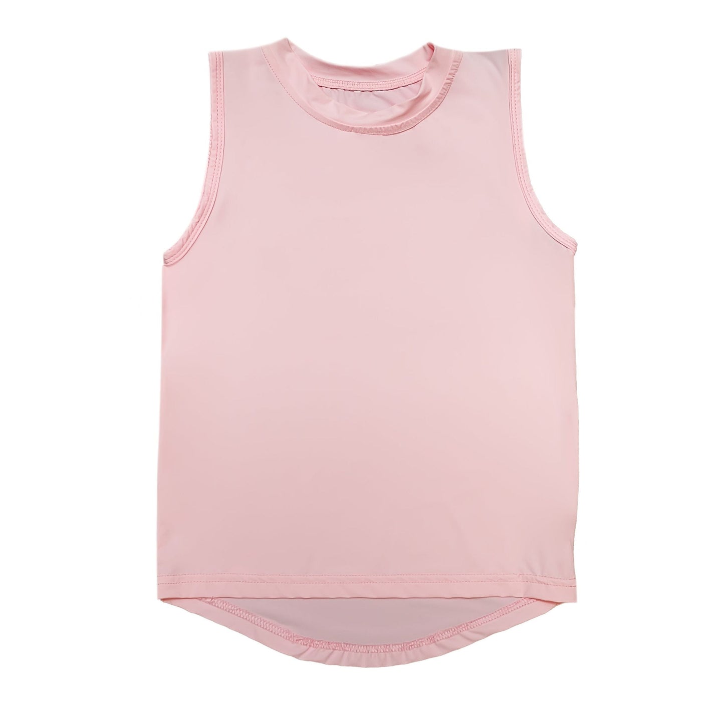 Light Pink High Low Kid Tank