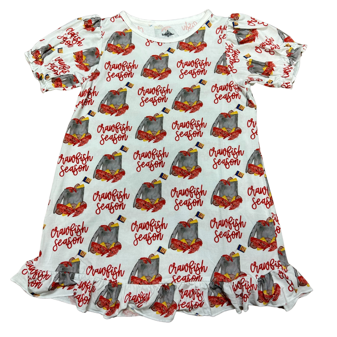 Crawfish Season Bamboo Play Dress, front view