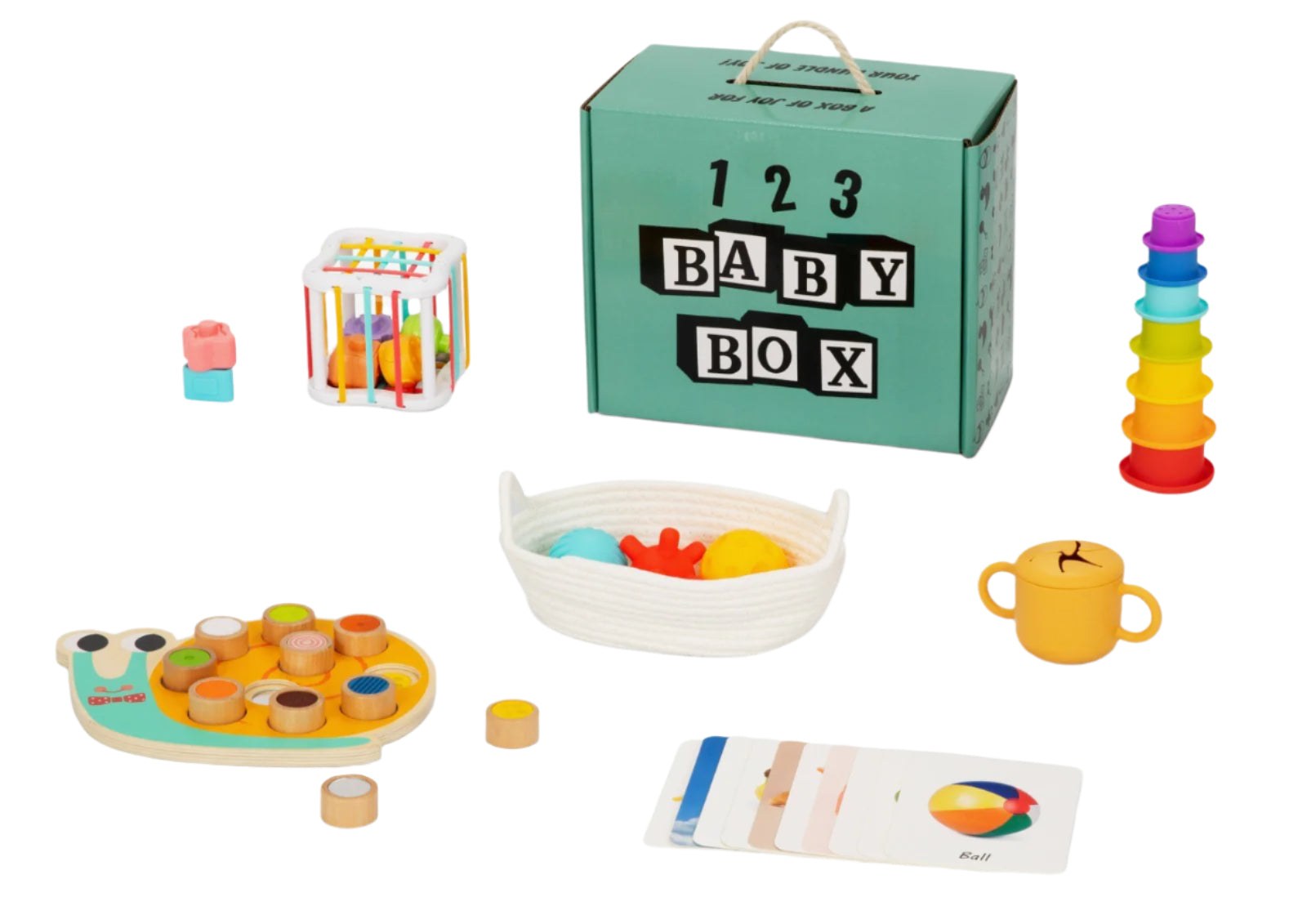Montessori Educational Box 7-8 months with developmental toys and sensory items for cognitive growth