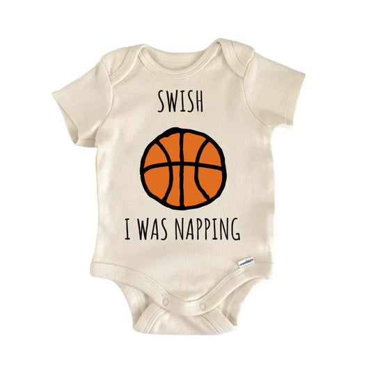 Basketball Nap Swish Sports Ball Baby Gift Baby Bodysuit