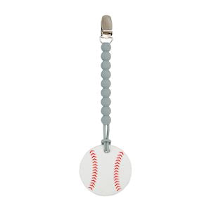 Baseball clip-on teether front view