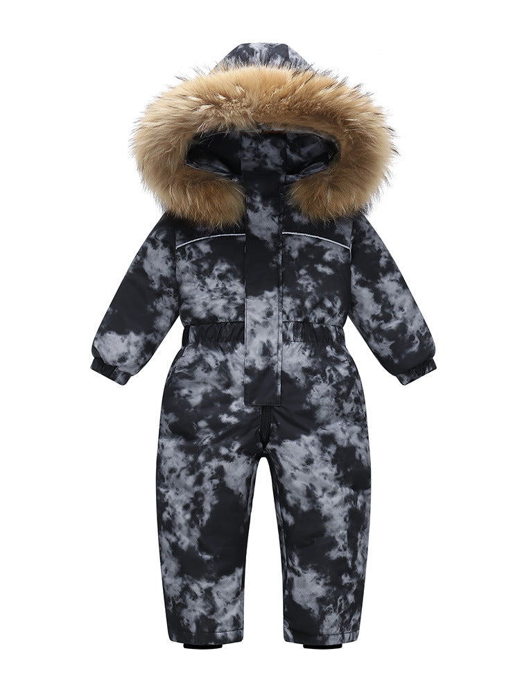 Modern Trend NEW Children's Clothing Jacket Snow Wear Coat Jumpsuit for Girls And Boys Winter Ski Suit For Kids