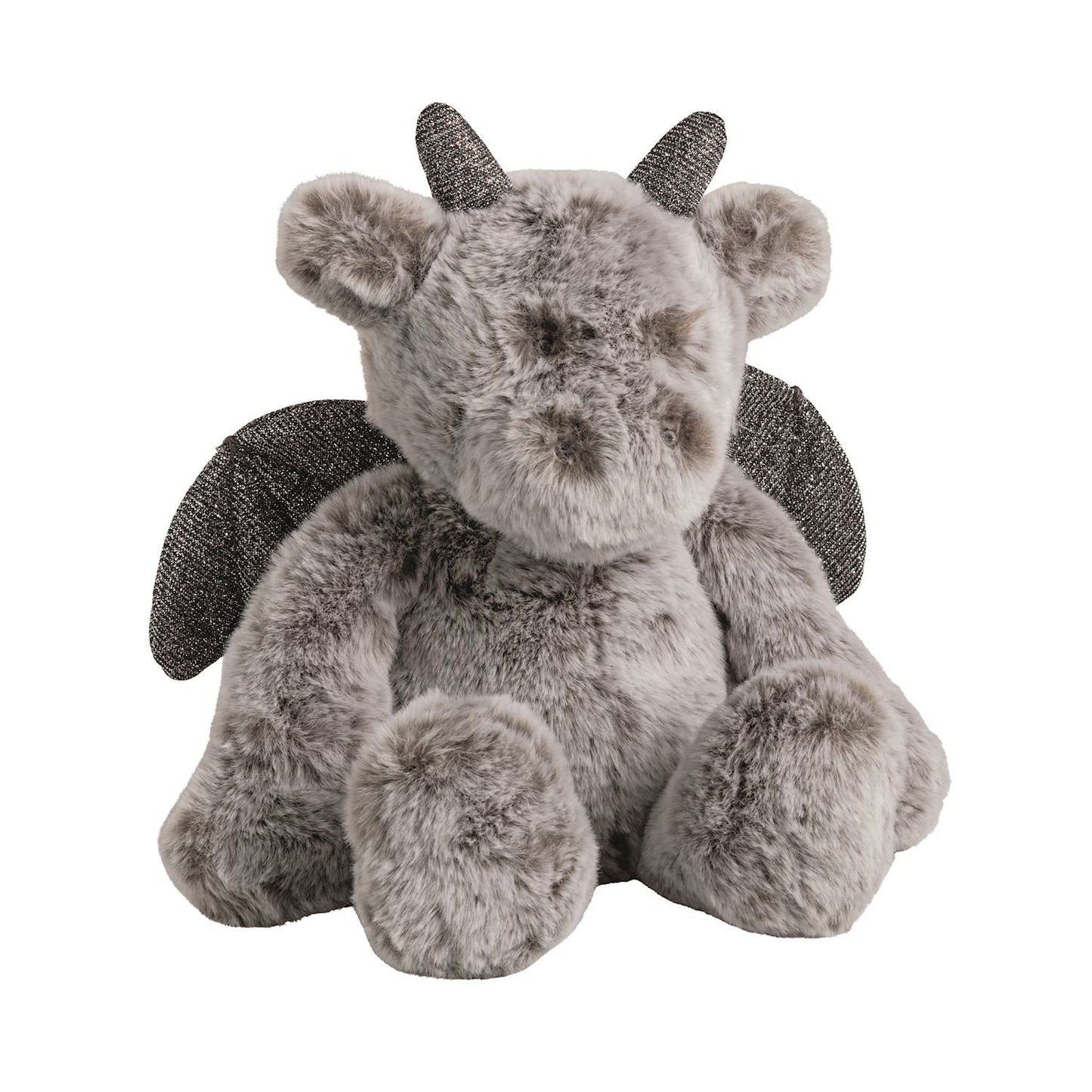Seated dragon plushies back view