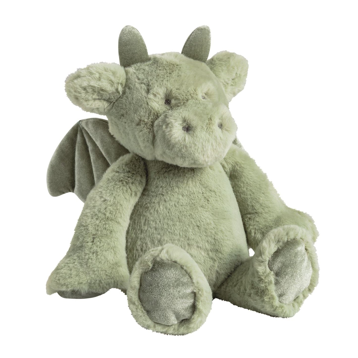 Seated dragon plushie detail view