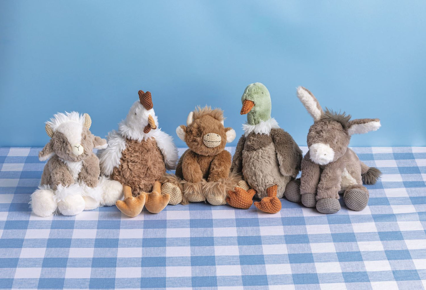 Farm plushies full length view