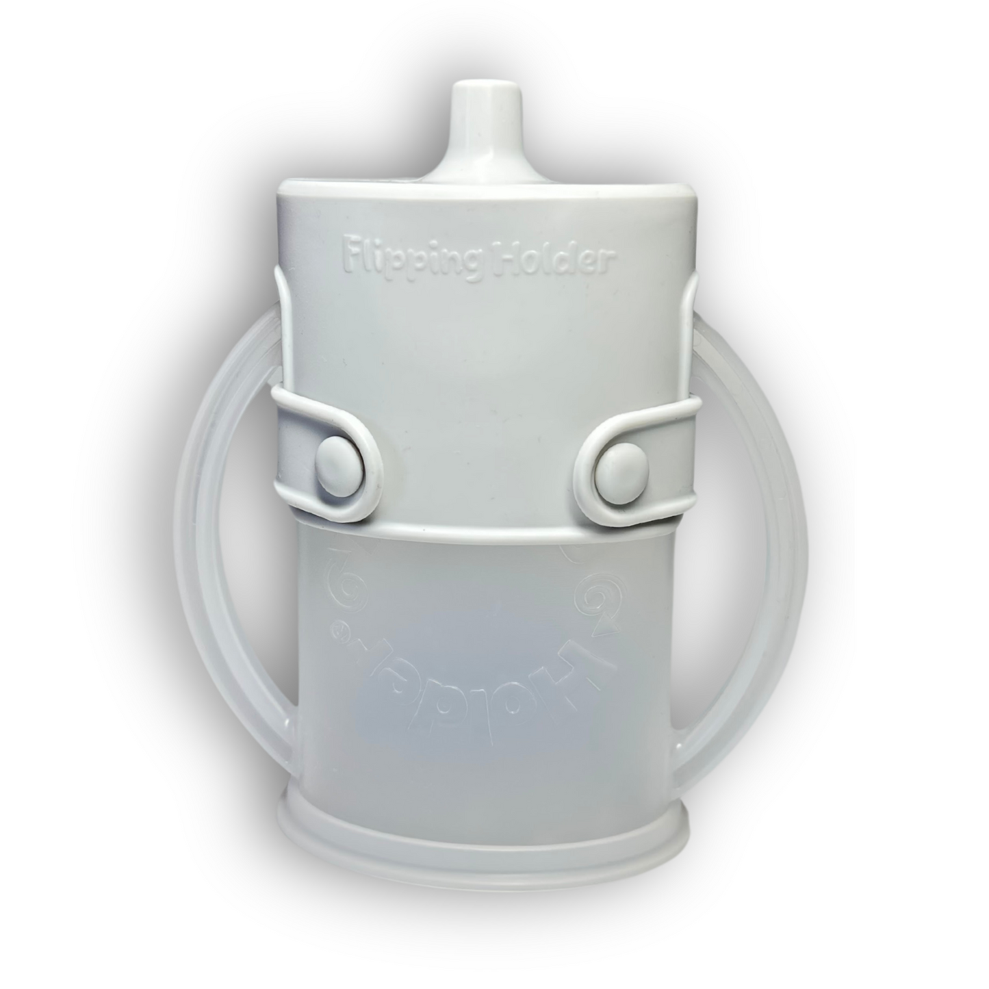Spill-proof sip top on Flipping Holder, styling detail