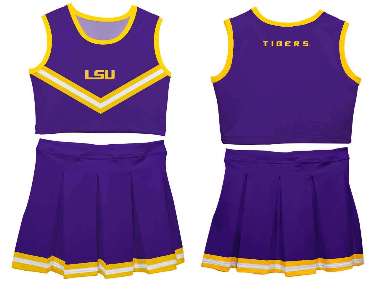 Vive La Fete - LSU Tigers Game Day Purple Sleeveless Cheerleader Set