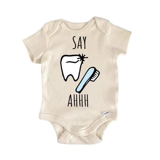 Dentist Dental Tooth Say Ahhh Baby Gift Baby Bodysuit