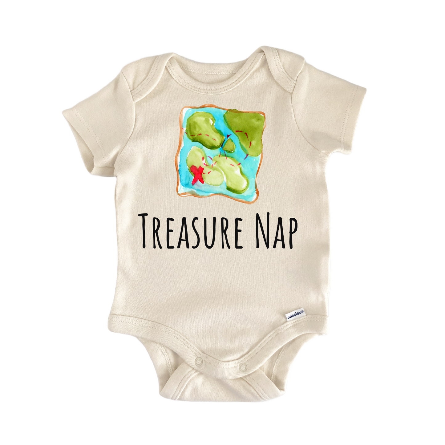 Treasure Map Nap Pirate Baby Gift Baby Bodysuit